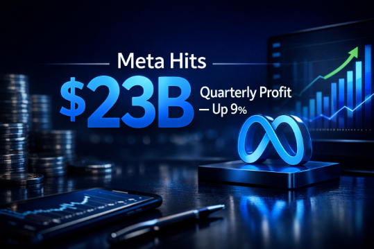 $23 billion in profits for Meta in the last quarter, with 9% growth